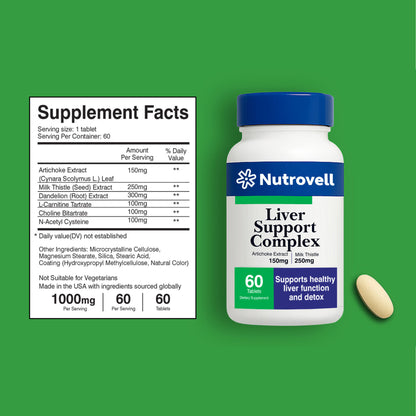 Liver Support Complex – Milk Thistle Extract 250 mg – 60 Tablets