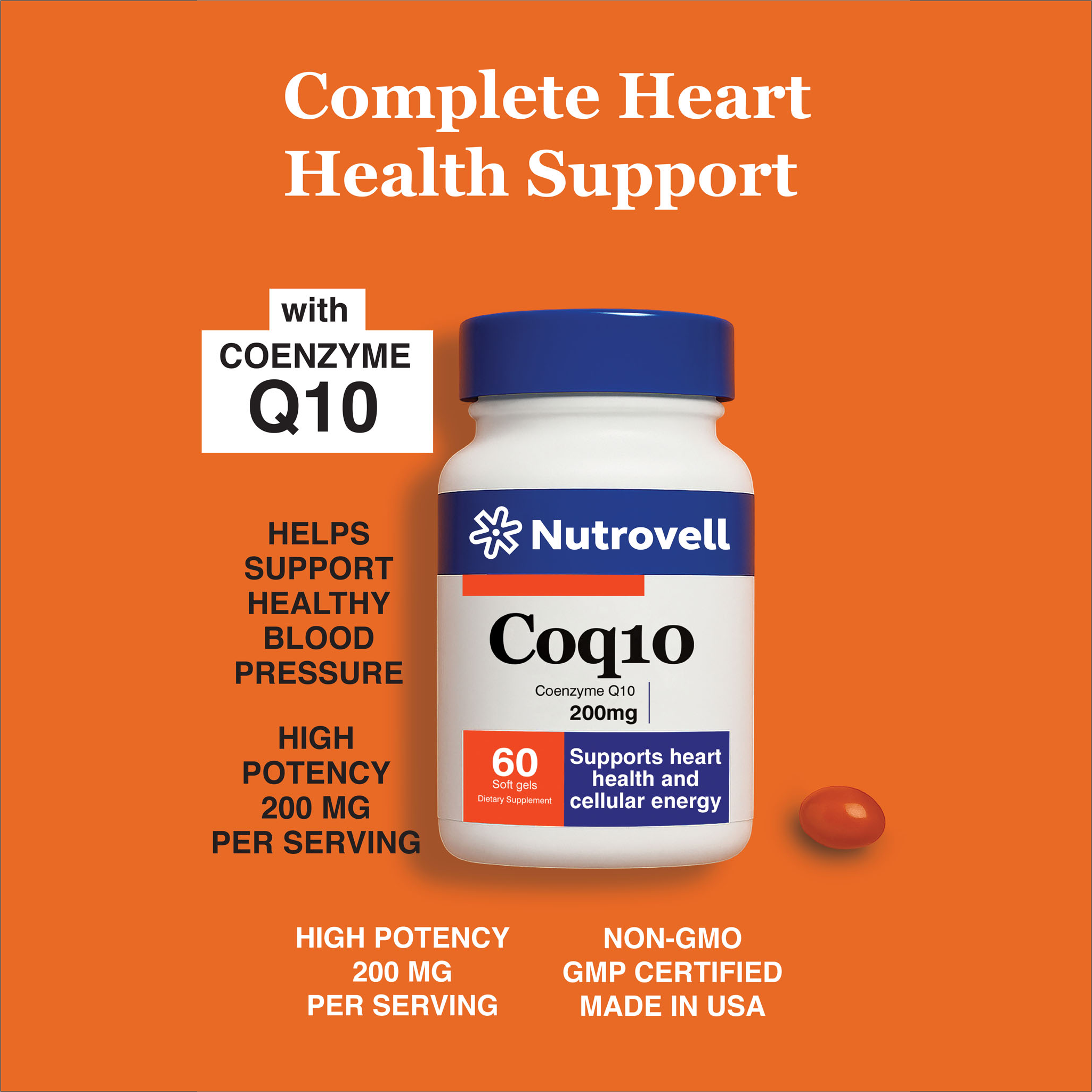 CoQ10 – Coenzyme Q10 200 mg – 60 Softgels
