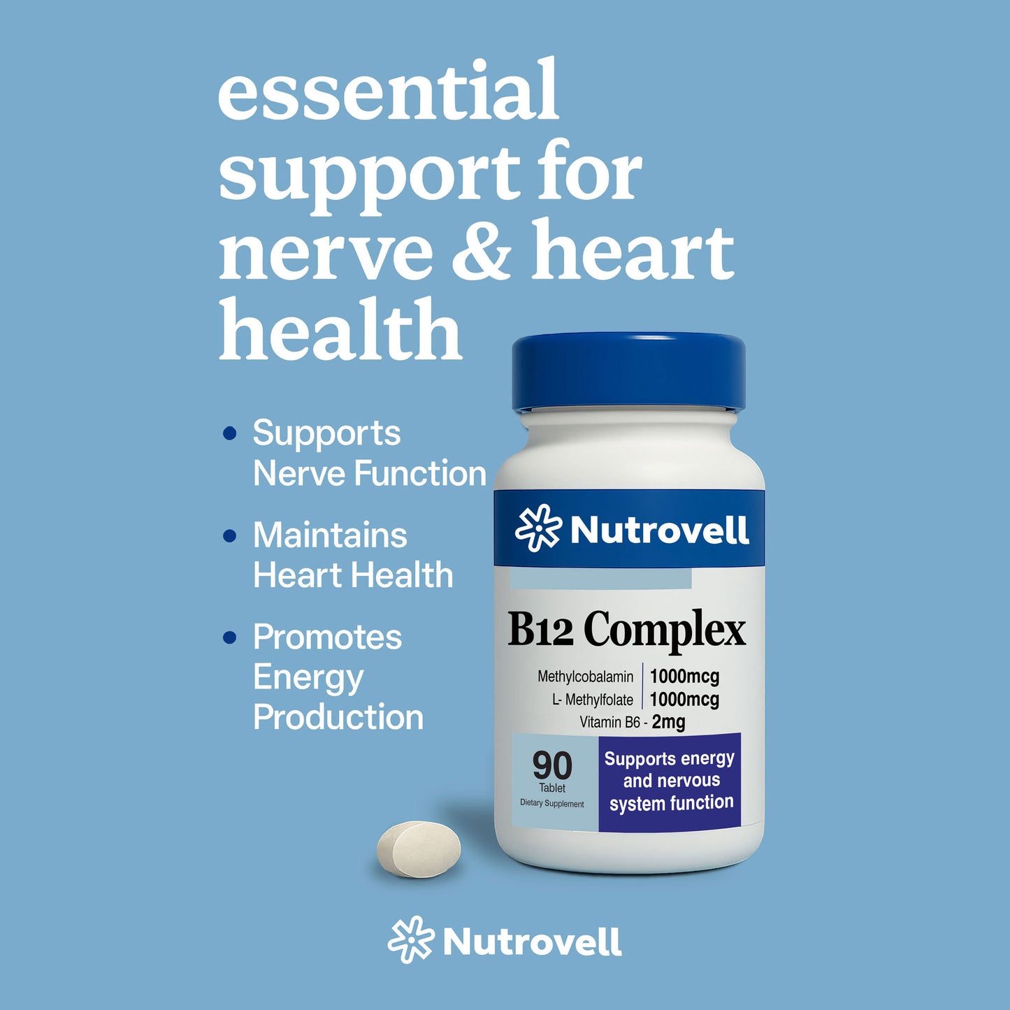 Vitamin B12 1000 mcg | Methylcobalamin Energy Support