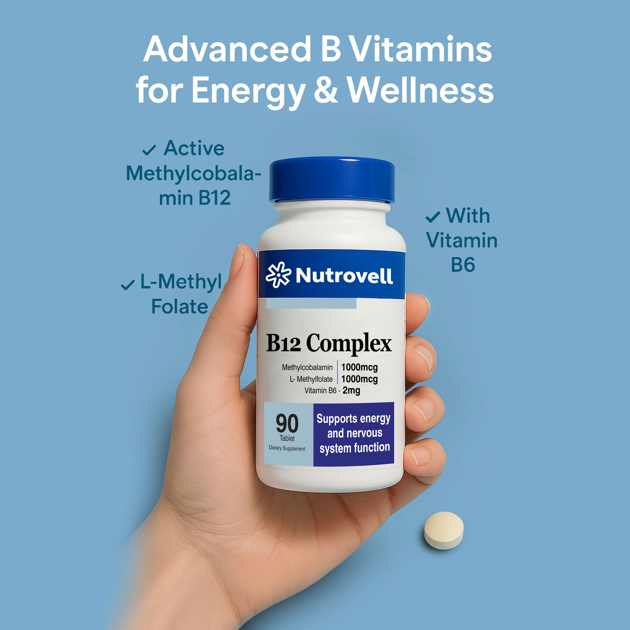 Vitamin B12 1000 mcg | Methylcobalamin Energy Support