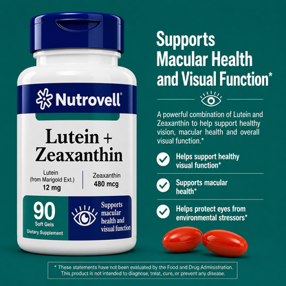 Nutrovell Lutein + Zeaxanthin Premium Quality Formula with benefits