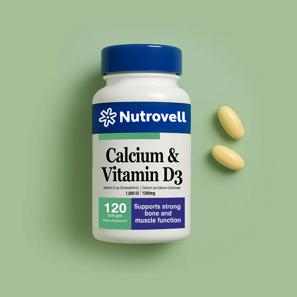 Calcium & Vitamin D3 – Calcium Carbonate 1200 mg – 120 Softgels