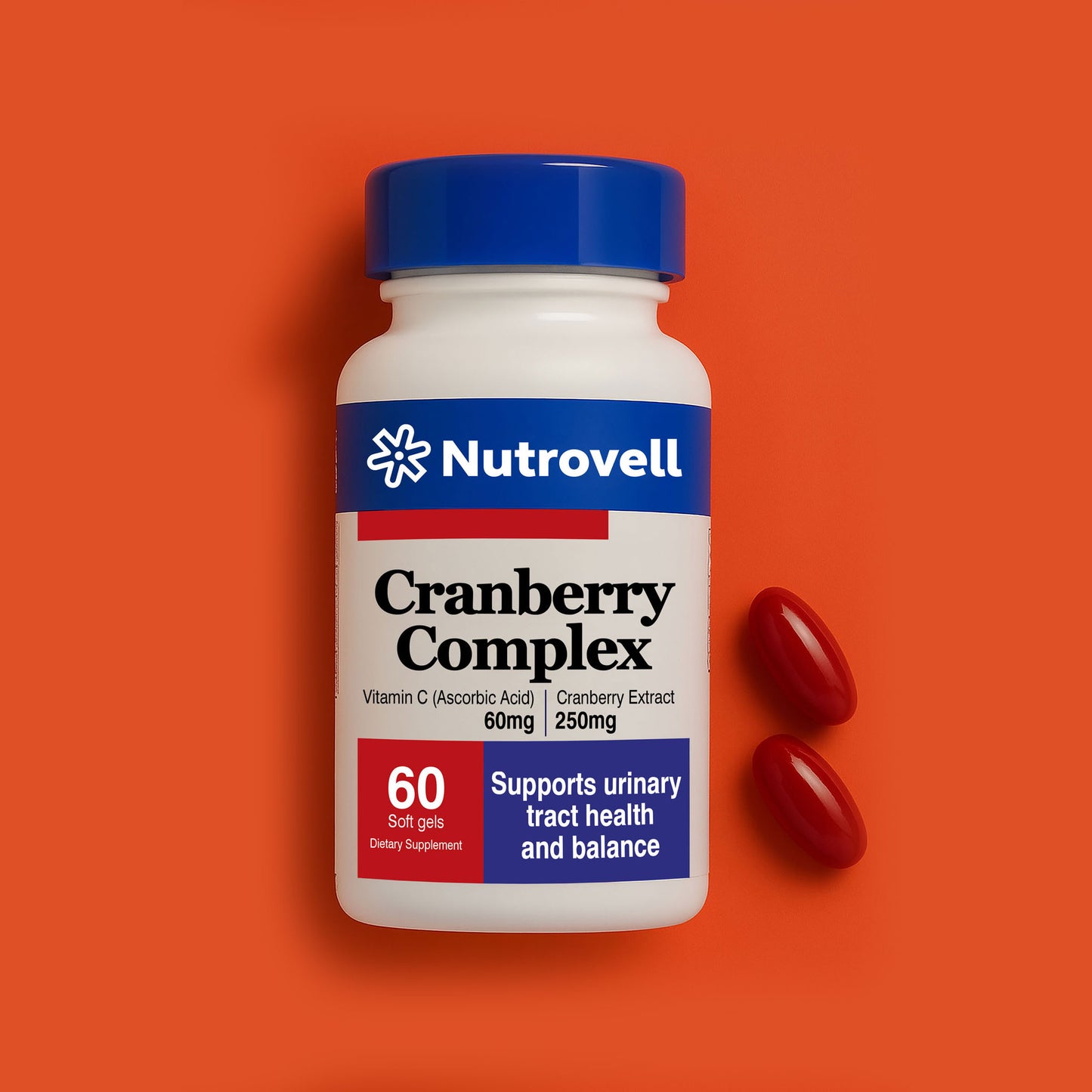 Cranberry Complex – Cranberry Extract 250 mg + Vitamin C 60 mg – 60 Softgels