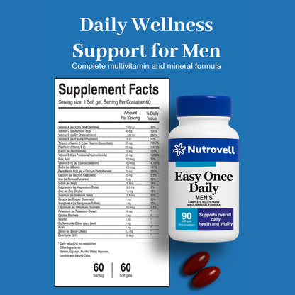 Easy Once Daily Men – Multivitamin & Minerals – 60 Soft Gels