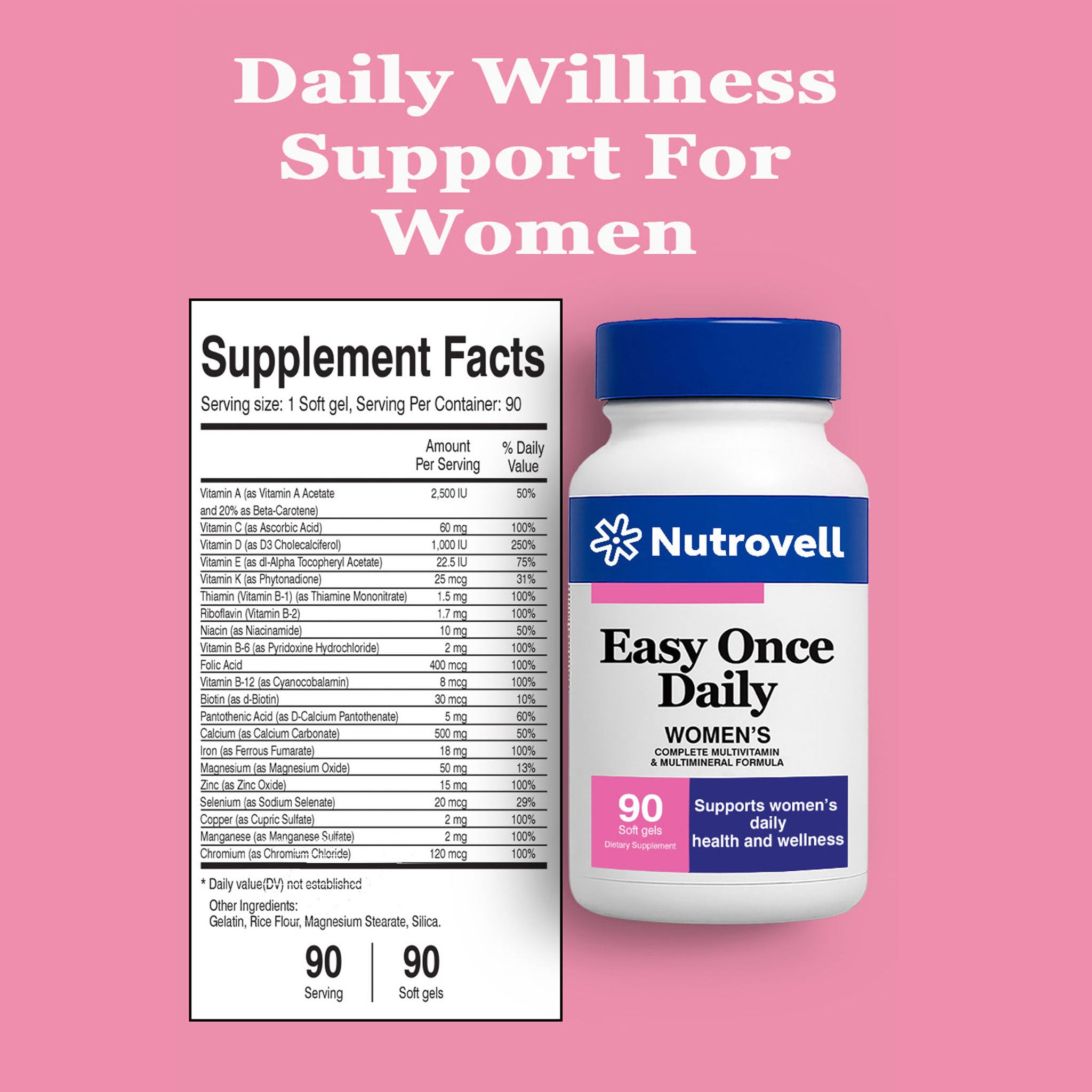 Easy Once Daily Women – Multivitamin & Minerals – 60 Soft Gels