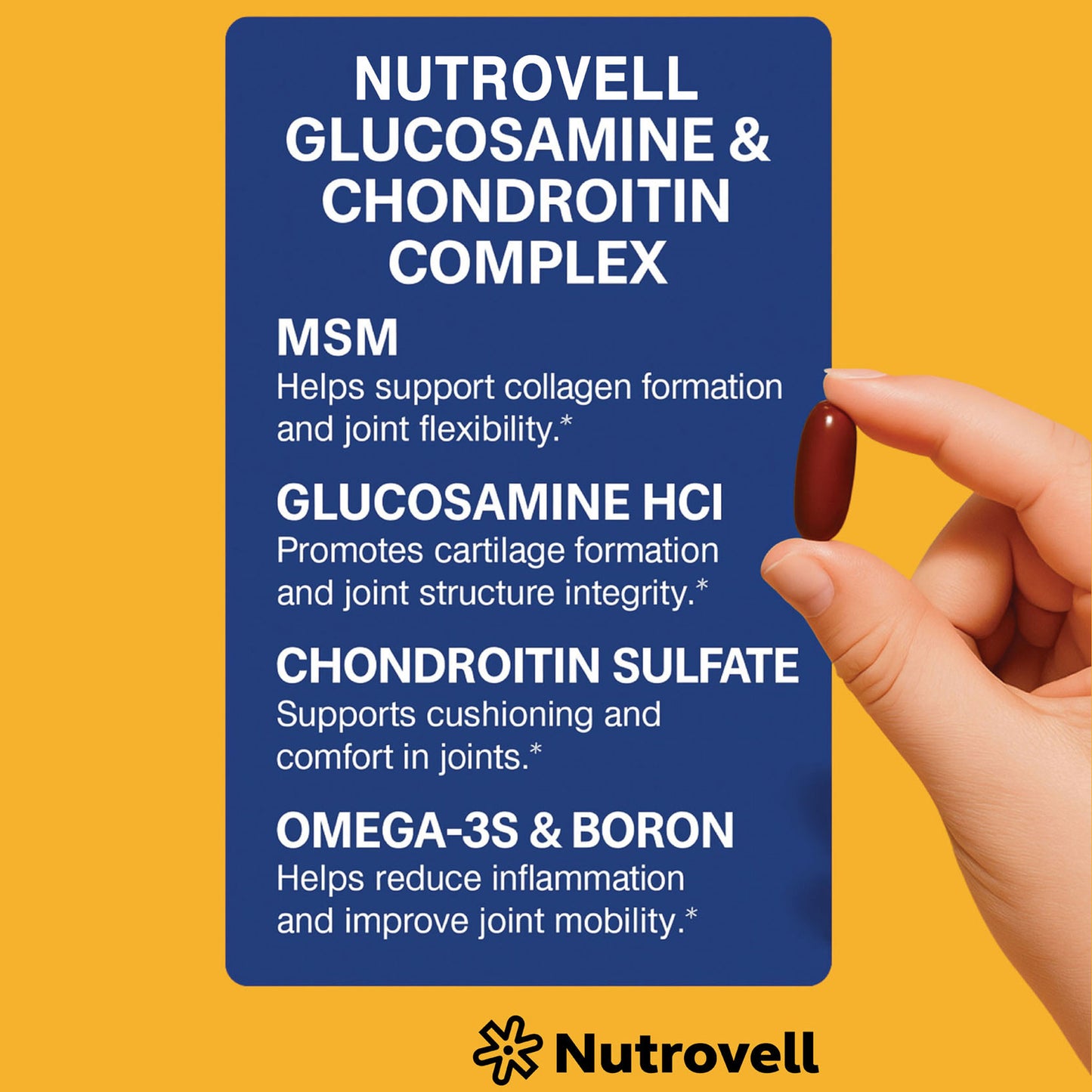 Glucosamine & Chondroitin – Glucosamine Sulfate 1500 mg – 60 Softgels