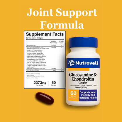 Glucosamine & Chondroitin – Glucosamine Sulfate 1500 mg – 60 Softgels