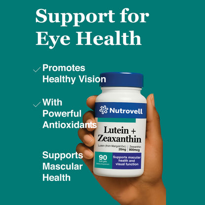 Lutein + Zeaxanthin – Lutein (from Marigold) 20 mg + Zeaxanthin 800 mcg – 60 Softgels