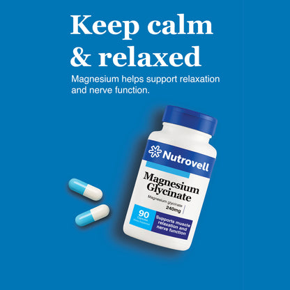 Magnesium Glycinate 240mg – Gentle, High-Absorption Capsules