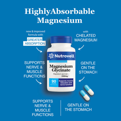 Magnesium Glycinate 240mg – Gentle, High-Absorption Capsules